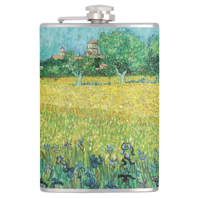 Vincent van Gogh - Field with Irises near Arles Flask (Front)