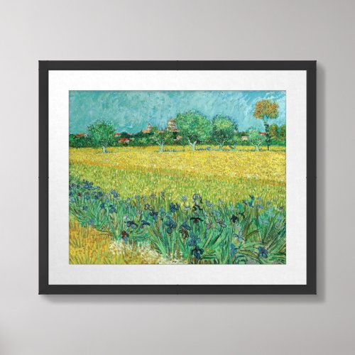 Vincent van Gogh _ Field with Irises near Arles Framed Art
