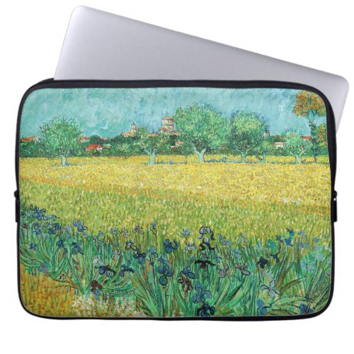 Vincent van Gogh _ Field with Irises near Arles Laptop Sleeve