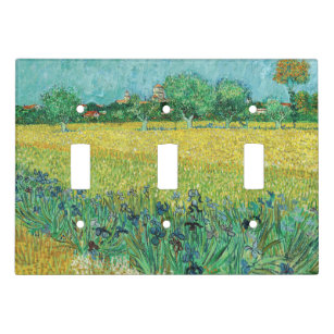Vincent van Gogh - Field with Irises near Arles Light Switch Cover