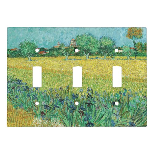 Vincent van Gogh _ Field with Irises near Arles Light Switch Cover
