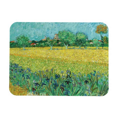 Vincent van Gogh _ Field with Irises near Arles Magnet