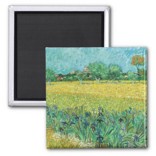 Vincent van Gogh _ Field with Irises near Arles Magnet