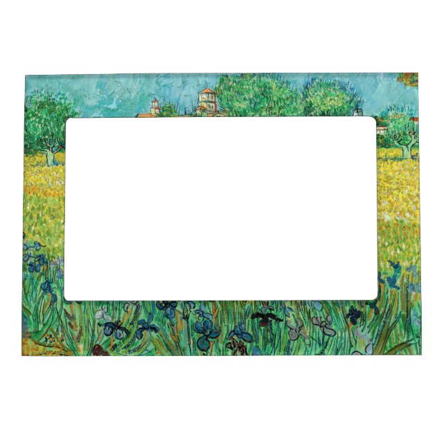Vincent van Gogh - Field with Irises near Arles Magnetic Frame (Front)