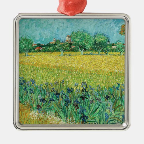 Vincent van Gogh _ Field with Irises near Arles Metal Ornament