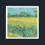 Vincent van Gogh - Field with Irises near Arles Napkins<br><div class="desc">Field with Irises near Arles / View of Arles with Irises in the Foreground - Vincent van Gogh,  Oil on Canvas,  1888</div>