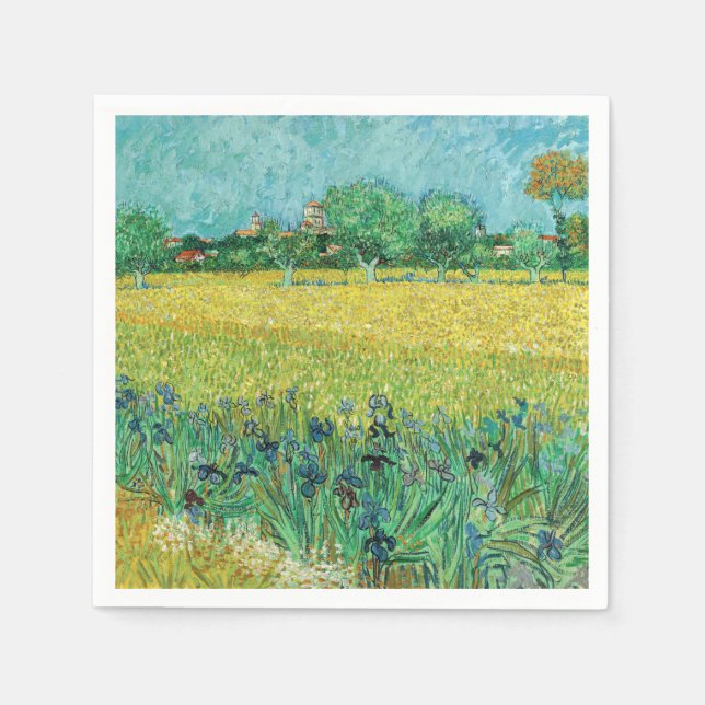 Vincent van Gogh - Field with Irises near Arles Napkins (Front)