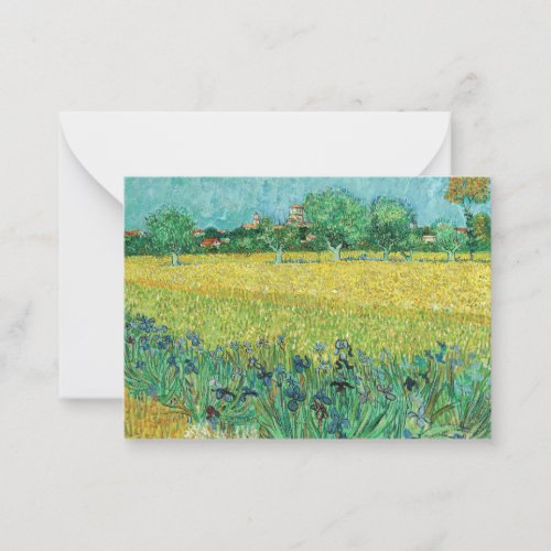 Vincent van Gogh _ Field with Irises near Arles Note Card