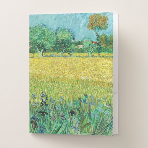 Vincent van Gogh _ Field with Irises near Arles Pocket Folder