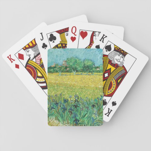 Vincent van Gogh _ Field with Irises near Arles Poker Cards