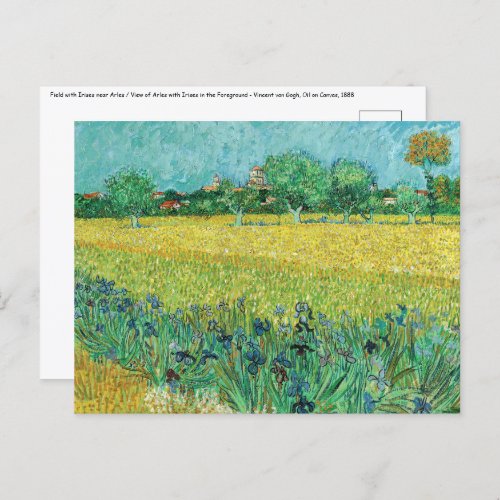 Vincent van Gogh _ Field with Irises near Arles Postcard