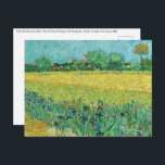 Vincent van Gogh - Field with Irises near Arles Postcard<br><div class="desc">Field with Irises near Arles / View of Arles with Irises in the Foreground - Vincent van Gogh,  Oil on Canvas,  1888</div>