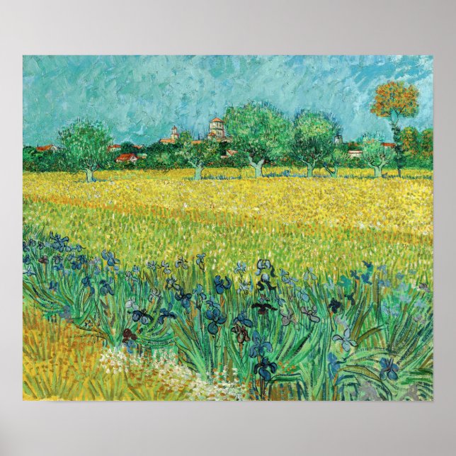 Vincent van Gogh - Field with Irises near Arles Poster (Front)