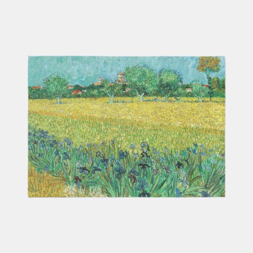 Vincent van Gogh _ Field with Irises near Arles Rug