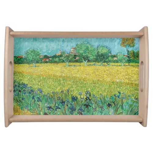 Vincent van Gogh _ Field with Irises near Arles Serving Tray
