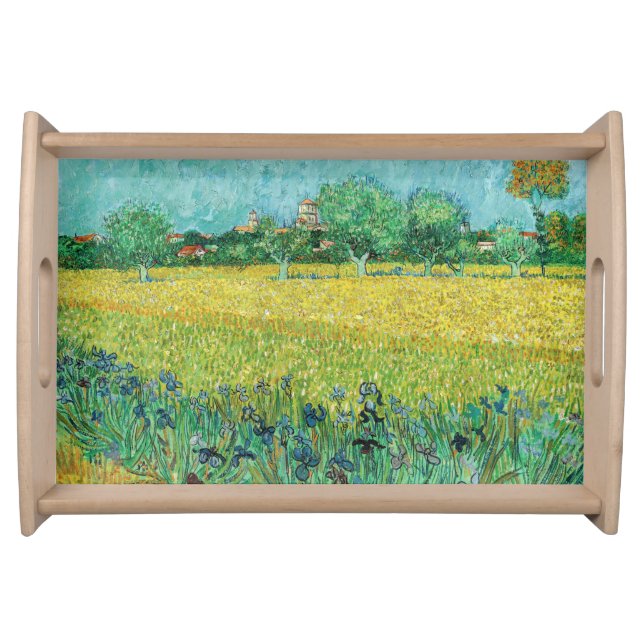 Vincent van Gogh - Field with Irises near Arles Serving Tray (Front)