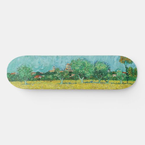 Vincent van Gogh _ Field with Irises near Arles Skateboard