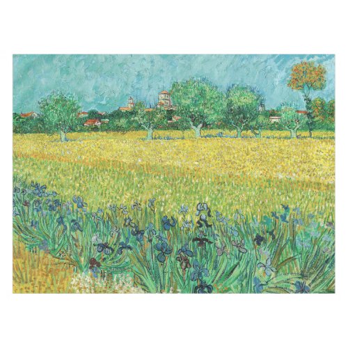 Vincent van Gogh _ Field with Irises near Arles Tablecloth