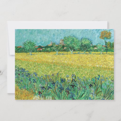 Vincent van Gogh _ Field with Irises near Arles Thank You Card