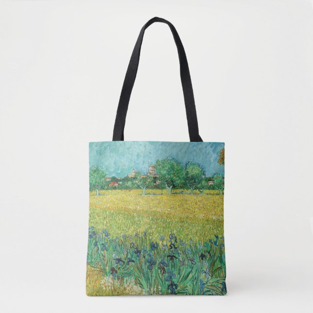 Vincent van Gogh - Field with Irises near Arles Tote Bag (Front)