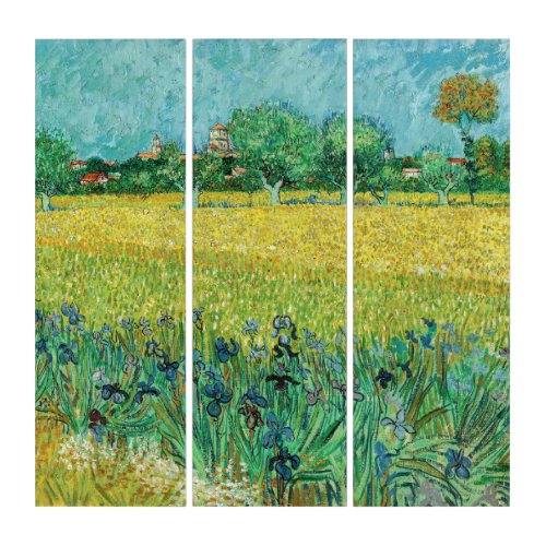 Vincent van Gogh _ Field with Irises near Arles Triptych