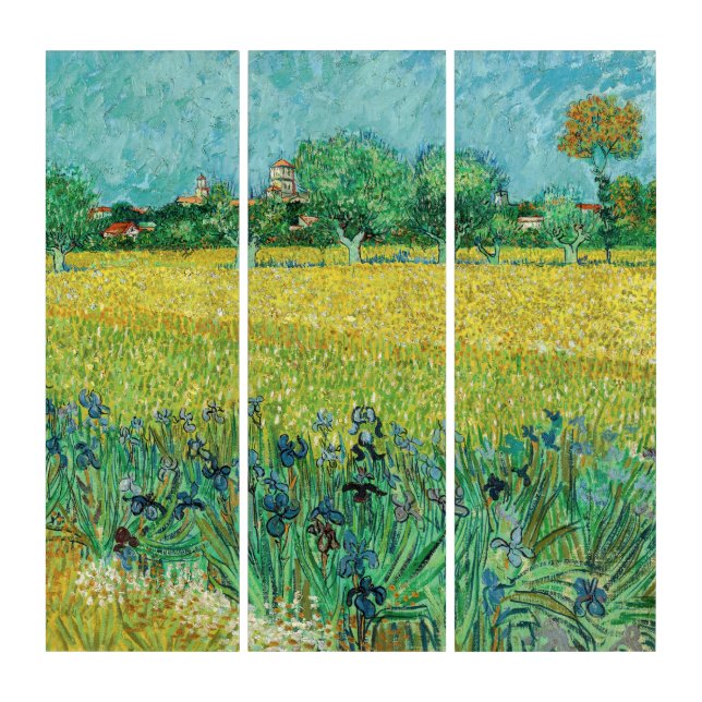 Vincent van Gogh - Field with Irises near Arles Triptych (Front)
