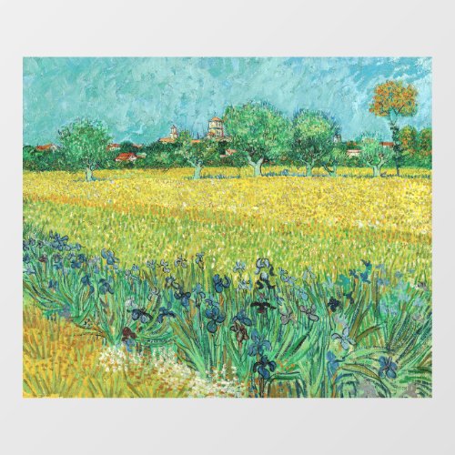 Vincent van Gogh _ Field with Irises near Arles Window Cling