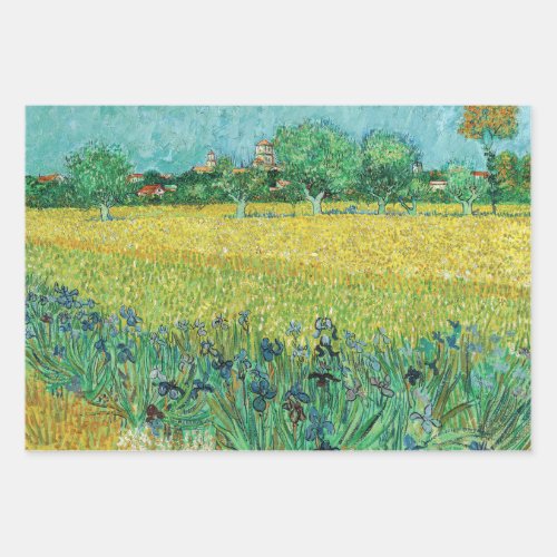 Vincent van Gogh _ Field with Irises near Arles Wrapping Paper Sheets