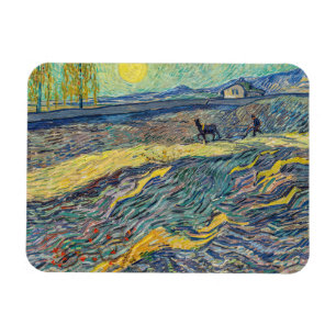 Vincent van Gogh - Field with plowing farmers Magnet