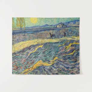 Vincent van Gogh - Field with plowing farmers Tapestry