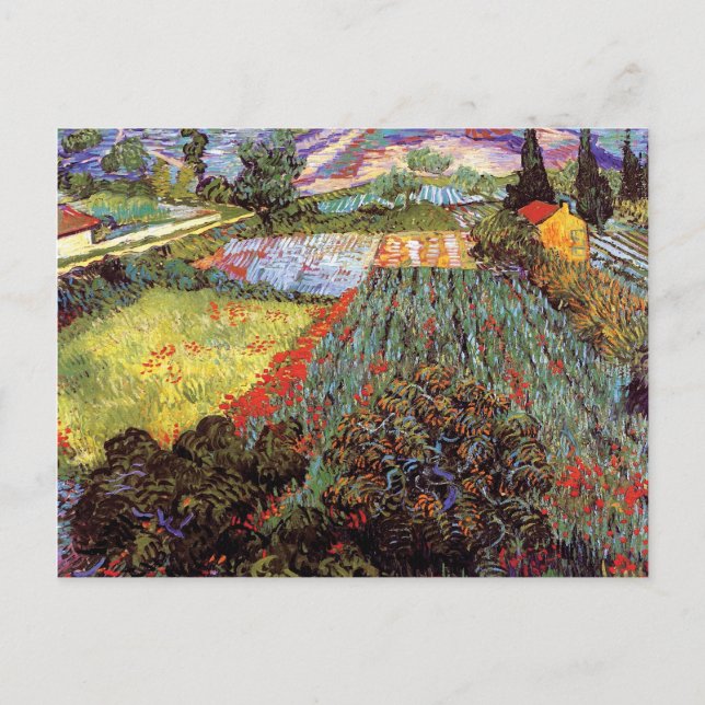Vincent Van Gogh - Field With Poppies Fine Art Postcard (Front)