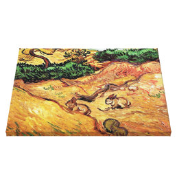 Vincent Van Gogh - Field With Two Rabbits Fine Art Canvas Print