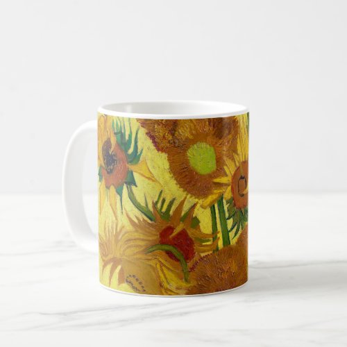 Vincent Van Gogh Fifteen Sunflowers In a Vase Art Coffee Mug