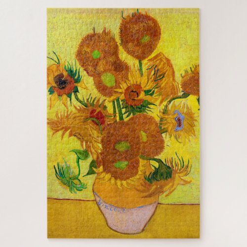 Vincent Van Gogh Fifteen Sunflowers In a Vase Art Jigsaw Puzzle