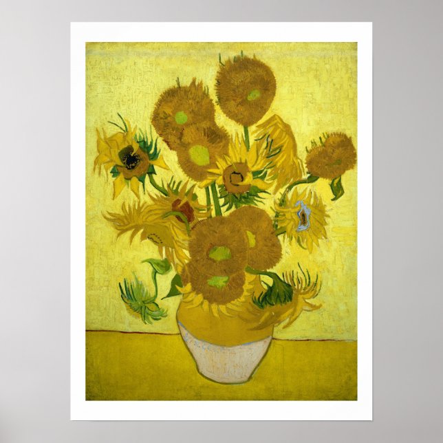 Vincent Van Gogh Fifteen Sunflowers In A Vase Post Poster (Front)