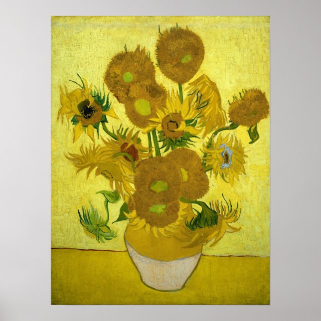 Vincent Van Gogh Fifteen Sunflowers In A Vase Poster (Front)