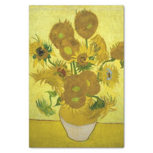 Vincent Van Gogh Fifteen Sunflowers In A Vase Tissue Paper