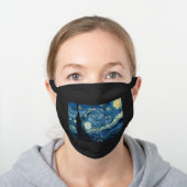 Vincent Van Gogh Fine Art Black Cotton Face Mask (Worn)