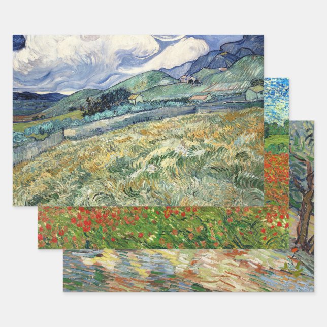 Vincent Van Gogh Fine Art Decoupage  Wrapping Paper Sheets (Set)