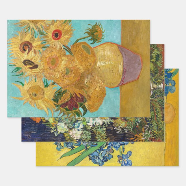 Vincent Van Gogh Fine Art Decoupage  Wrapping Paper Sheets (Set)