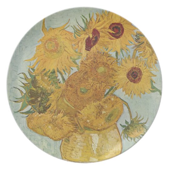 Vincent Van Gogh Porcelain Dessert Plate Sunflowers
