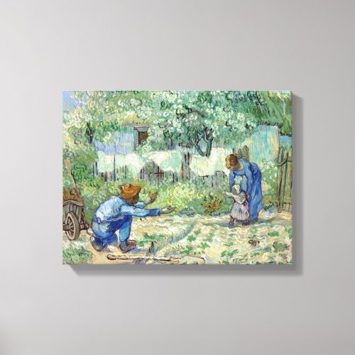 Vincent van Gogh First Steps after Millet Canvas Print