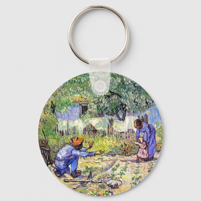 Vincent Van Gogh - First Steps - Father's Day Art Keychain (Front)
