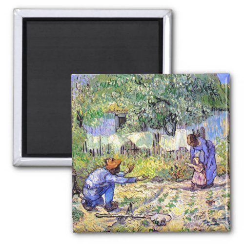 Vincent Van Gogh _ First Steps _ Fathers Day Art Magnet