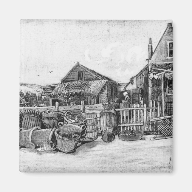 Vincent van Gogh | Fish drying barn, Scheveningen Magnet (Front)
