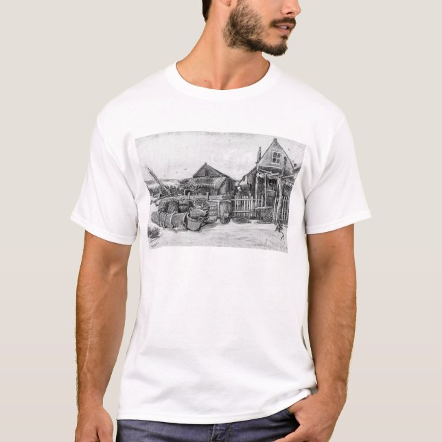 Vincent van Gogh | Fish drying barn, Scheveningen T-Shirt (Front)