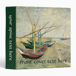 Vincent van Gogh - Fishing Boats on the Beach 3 Ring Binder