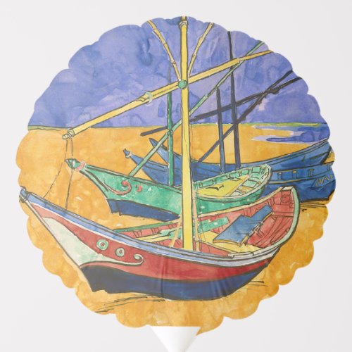 Vincent van Gogh _ Fishing Boats on the Beach Balloon