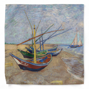 Vincent van Gogh - Fishing Boats on the Beach Bandana
