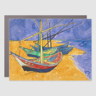Vincent van Gogh - Fishing Boats on the Beach Car Magnet